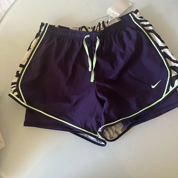 Nike Women's Dark Purple Athletic Shorts - Picture 2 of 4